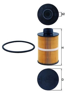 Filtr paliwa MAHLE KX208D