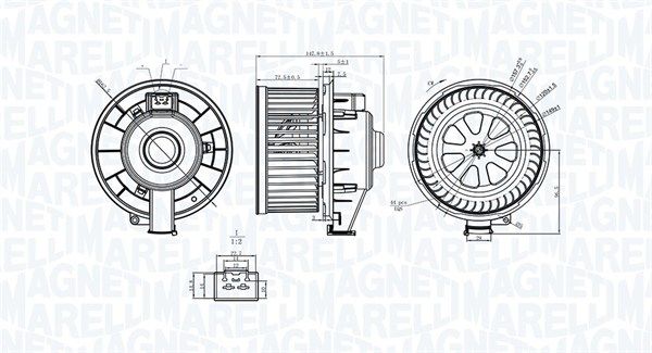 Wentylator wewnętrzny MAGNETI MARELLI 069412253010