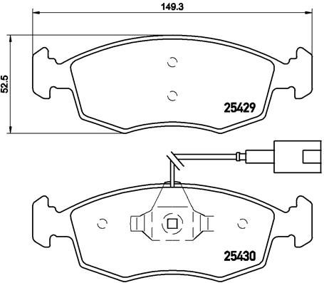 Zestaw klocków hamulcowych, hamulce tarczowe BREMBO P 23 138