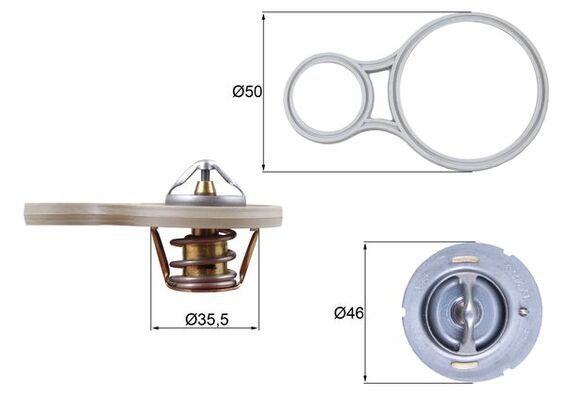 Termostat, płyn chłodzący MAHLE TX25591