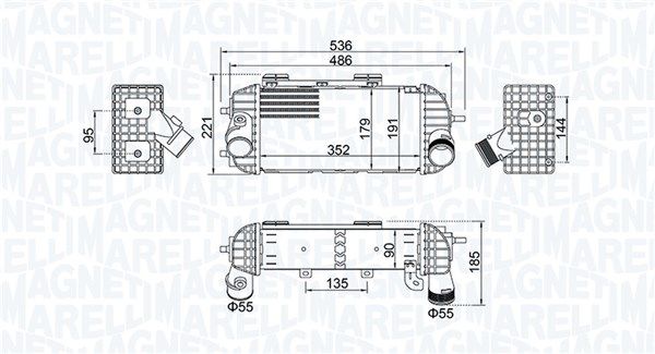 Chłodnica powietrza doładowującego MAGNETI MARELLI 351319205760