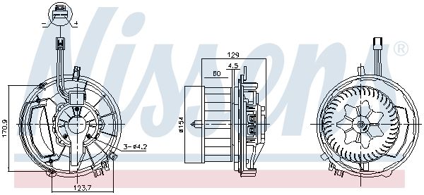 Wentylator wewnętrzny NISSENS 87524