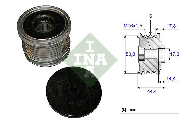 Alternator - sprzęgło jednokierunkowe INA 535 0148 10