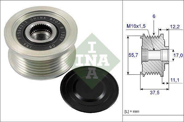 Alternator - sprzęgło jednokierunkowe INA 535022610