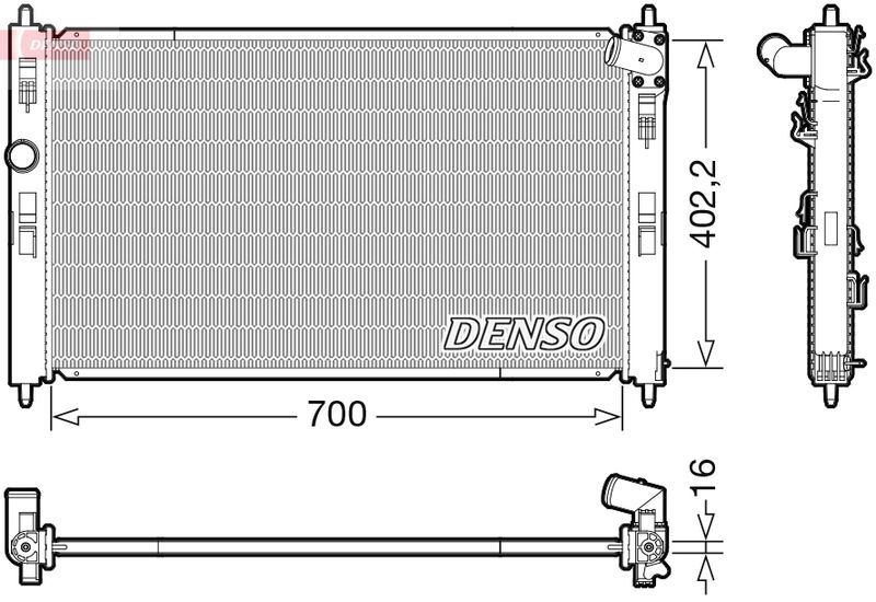 Chłodnica, układ chłodzenia silnika DENSO DRM45050
