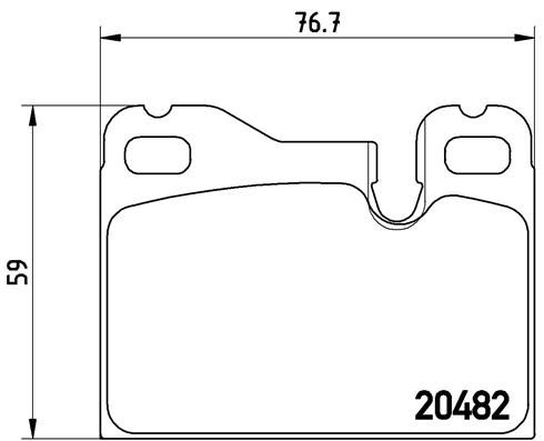 Zestaw klocków hamulcowych, hamulce tarczowe BREMBO P 65 003