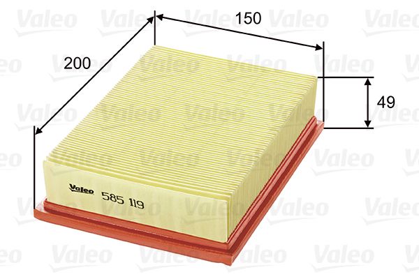 Filtr powietrza VALEO 585119