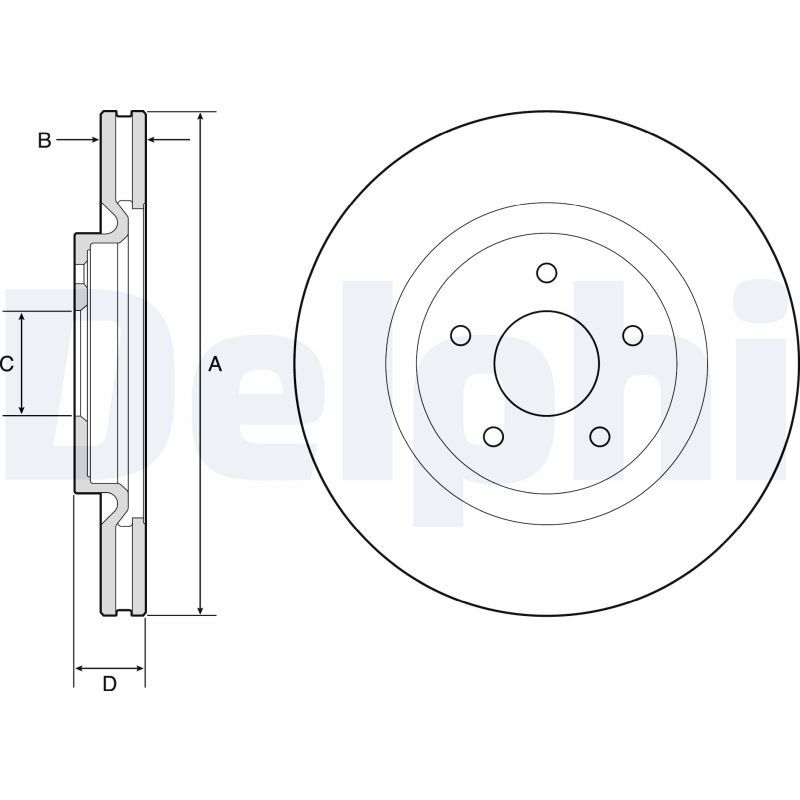 Tarcza hamulcowa DELPHI BG9195C