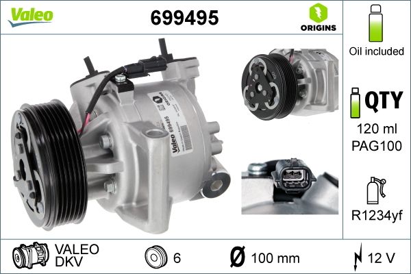 Sprężarka, klimatyzacja VALEO 699495