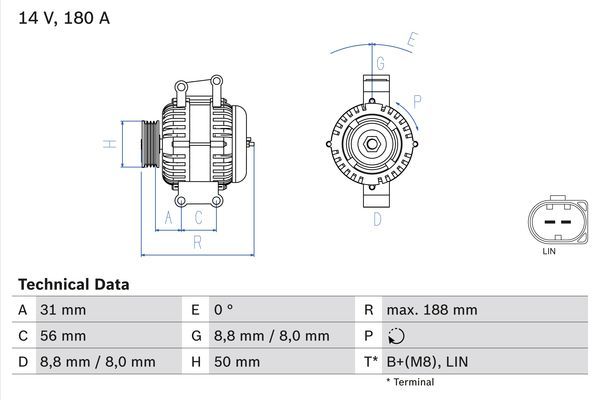 Alternator BOSCH 0 986 047 700