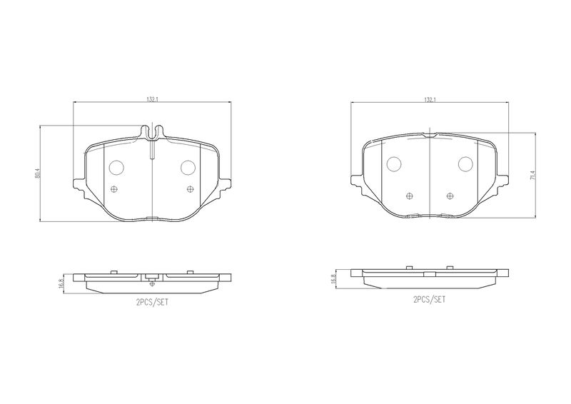 Zestaw klocków hamulcowych, hamulce tarczowe BREMBO P 50 170