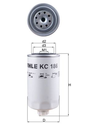 Filtr paliwa KNECHT KC 186