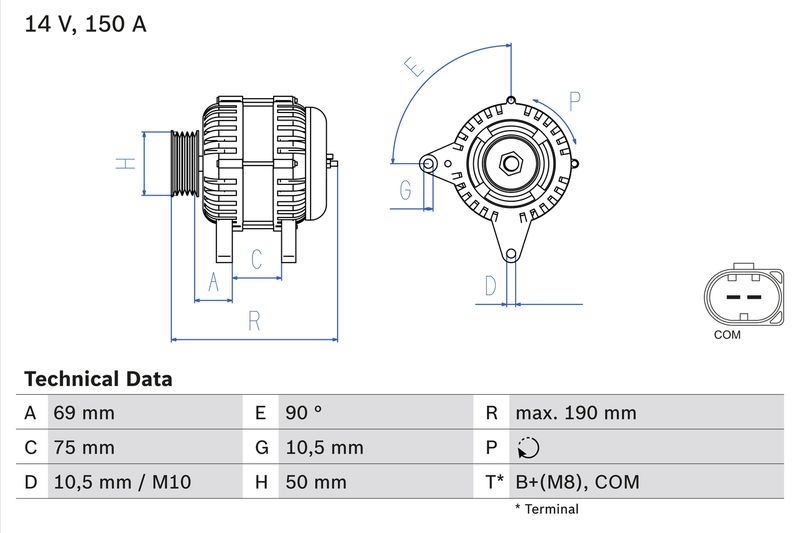 Alternator BOSCH 0 986 046 220