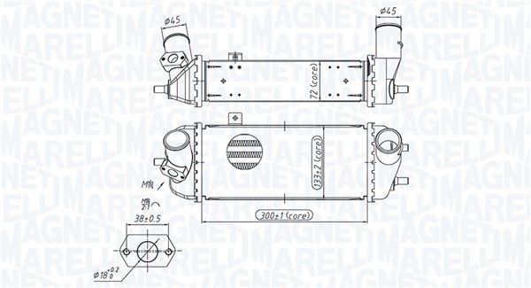 Chłodnica powietrza doładowującego MAGNETI MARELLI 351319205700