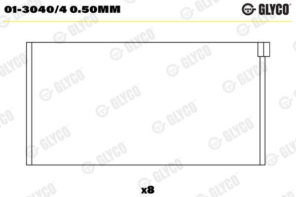 Panewka korbowodu GLYCO 01-3040/40.50MM