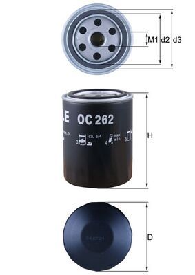 Filtr oleju KNECHT OC 262