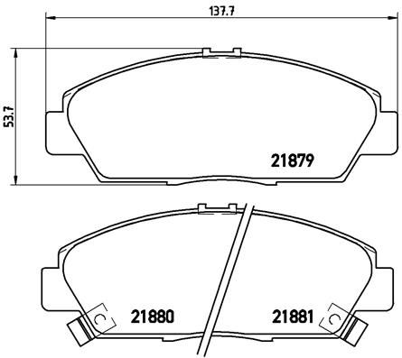 Zestaw klocków hamulcowych, hamulce tarczowe BREMBO P 28 021