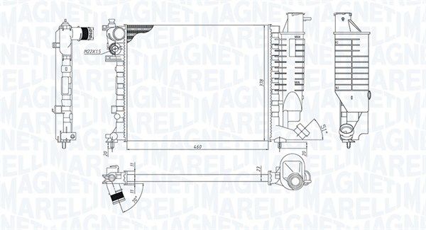 Chłodnica, układ chłodzenia silnika MAGNETI MARELLI 350213188500