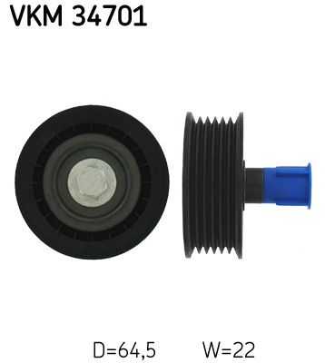 rolka kierunkowa / prowadząca, pasek klinowy zębaty SKF VKM 34701