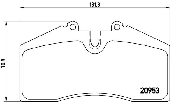 Zestaw klocków hamulcowych, hamulce tarczowe BREMBO P 65 005