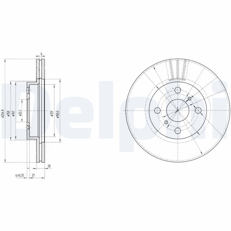 Tarcza hamulcowa DELPHI BG3520