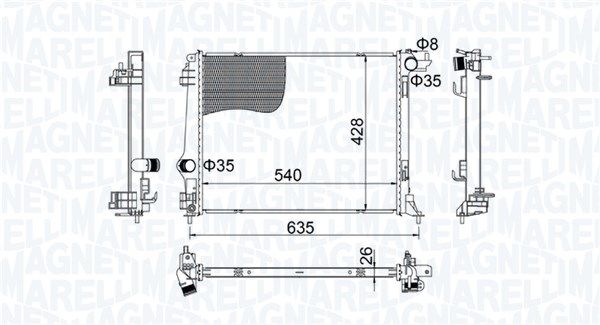Chłodnica, układ chłodzenia silnika MAGNETI MARELLI 350213207400