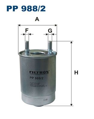 Filtr paliwa FILTRON pp 988/2