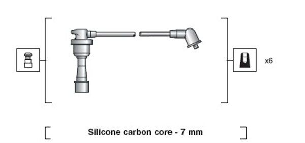 Zestaw przewodów zapłonowych MAGNETI MARELLI 941318111088