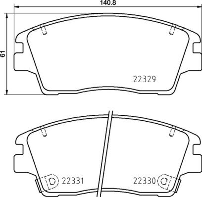 Zestaw klocków hamulcowych, hamulce tarczowe BREMBO P 30 096