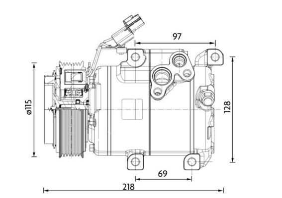 Sprężarka, klimatyzacja MAHLE ACP1467000P