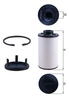 Filtr hydrauliczny, automatyczna skrzynia biegów MAHLE HX 286 KIT