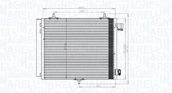 Skraplacz, klimatyzacja MAGNETI MARELLI 350203818000