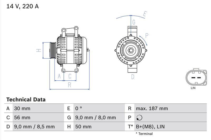Alternator BOSCH 0 986 047 800