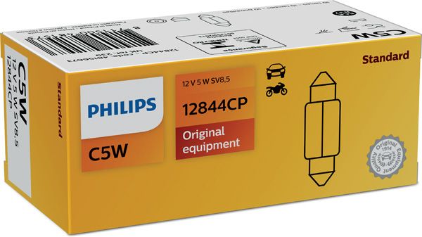 Żarówka, oświetlenie tablicy rejestracyjnej PHILIPS 12844cp