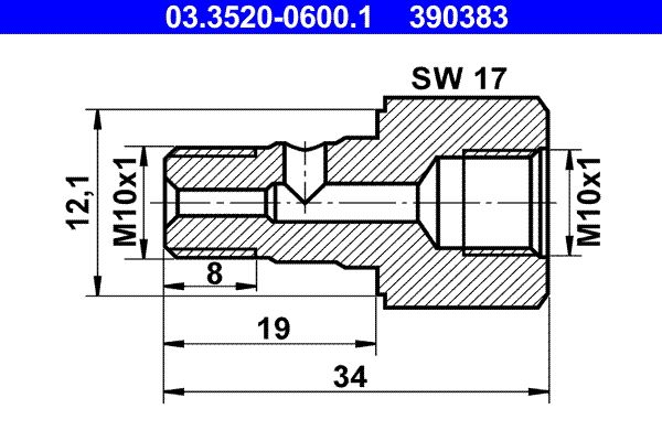 Śruba ampułowa ATE 03.3520-0600.1