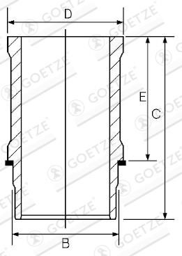 Tuleja cylindrowa GOETZE ENGINE 14-634910-00