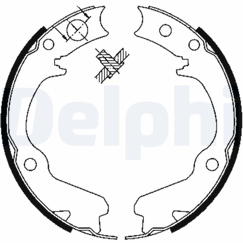 Zestaw szczęk hamulcowych DELPHI LS1899