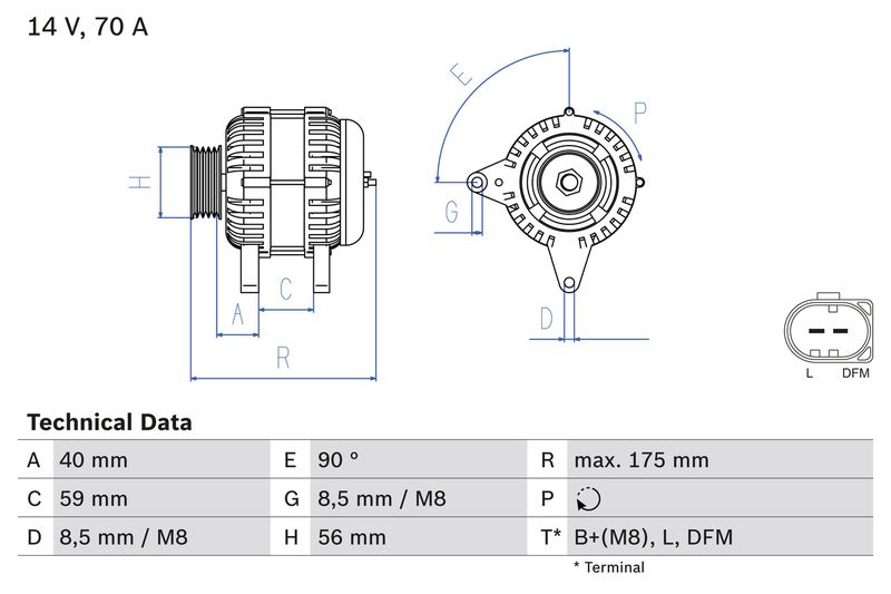 Alternator BOSCH 0 986 042 600