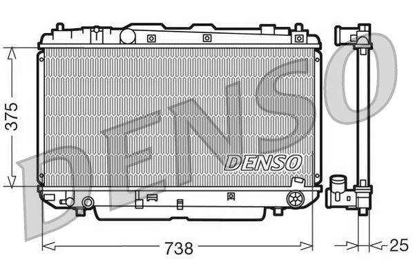 Chłodnica, układ chłodzenia silnika DENSO DRM50021