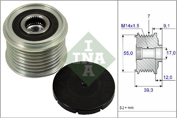 Alternator - sprzęgło jednokierunkowe INA 535026010