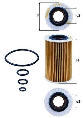 Filtr oleju MAHLE OX260D