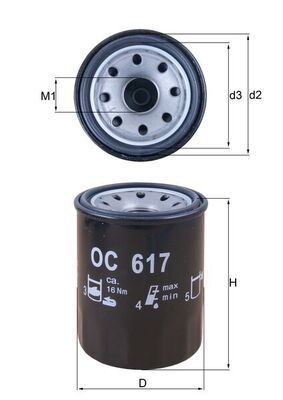 Filtr oleju MAHLE OC617