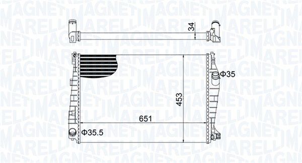 Chłodnica, układ chłodzenia silnika MAGNETI MARELLI 350213152000