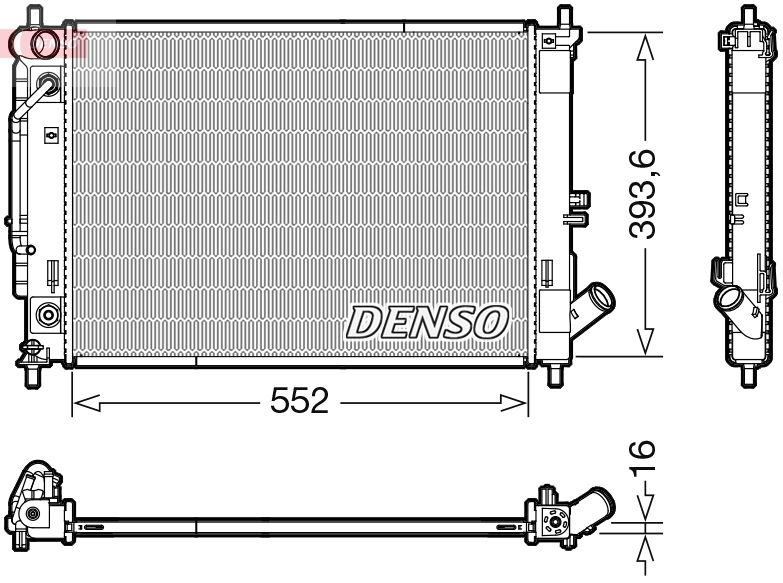 Chłodnica, układ chłodzenia silnika DENSO DRM41016