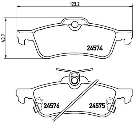 Zestaw klocków hamulcowych, hamulce tarczowe BREMBO P 83 087