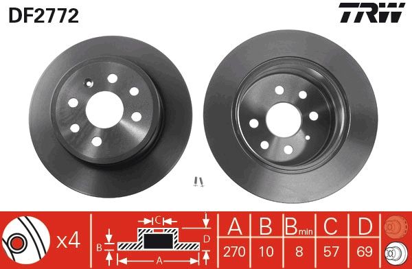 Tarcza hamulcowa TRW df2772