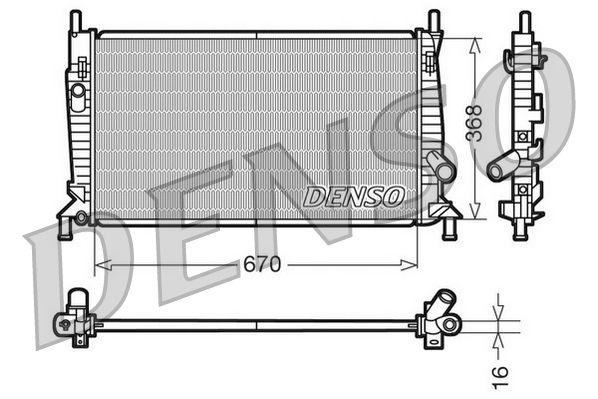 Chłodnica, układ chłodzenia silnika DENSO DRM10075