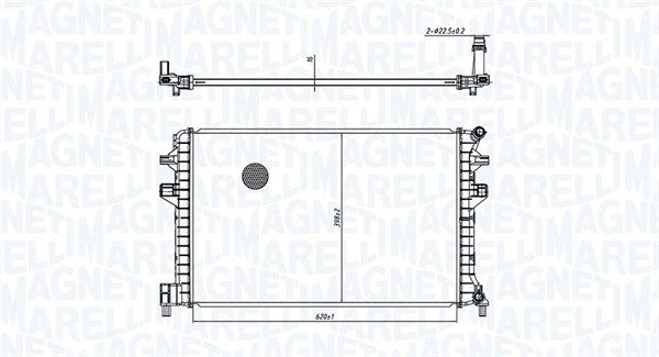 Chłodnica, układ chłodzenia silnika MAGNETI MARELLI 350213166300