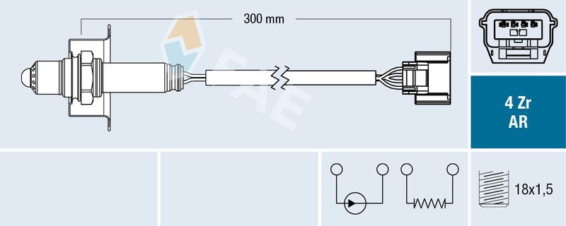 Sonda lambda FAE 75642