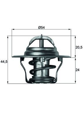 Termostat, płyn chłodzący MAHLE TX487D